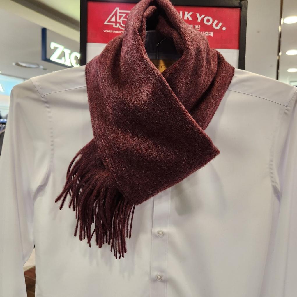 Men's Winter Warm and Cozy Long Wool 100% High-Quality Material Bright Navy Wine Color Solid Muffler VM1M4BR116N0-2
