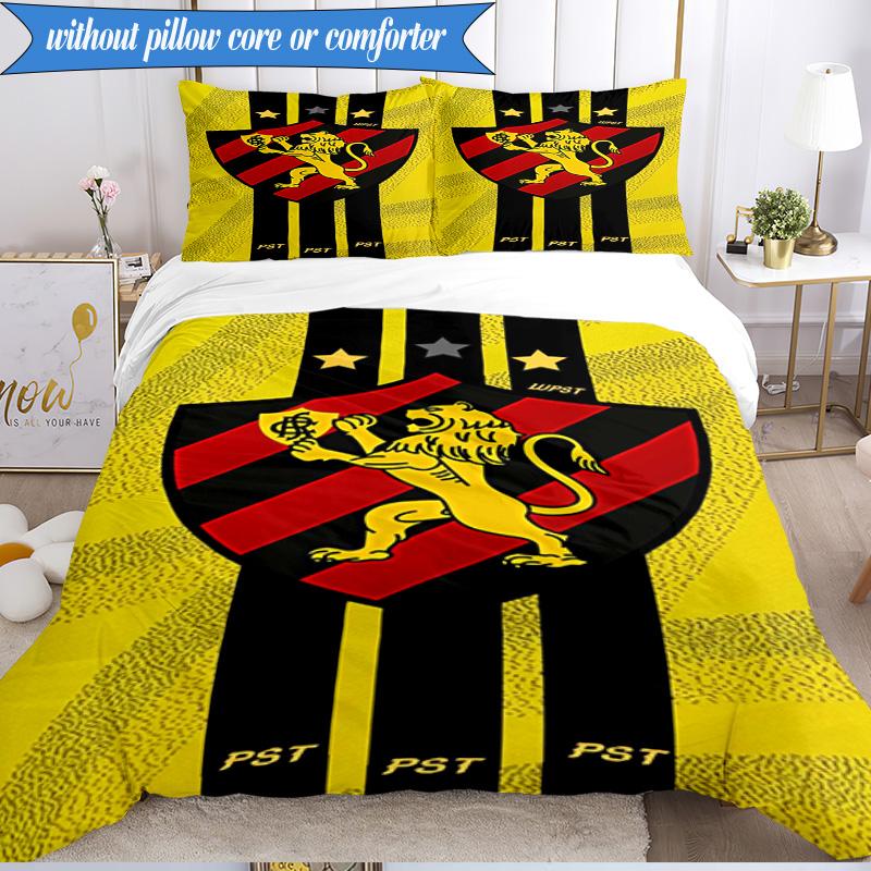 Football Club Emblem lion 3pcs K-pop music group Bedding set,Ideal for Bedroom, Dormitory,Including Duvet Cover And 2pcs Pillowcases,Fan gifts
