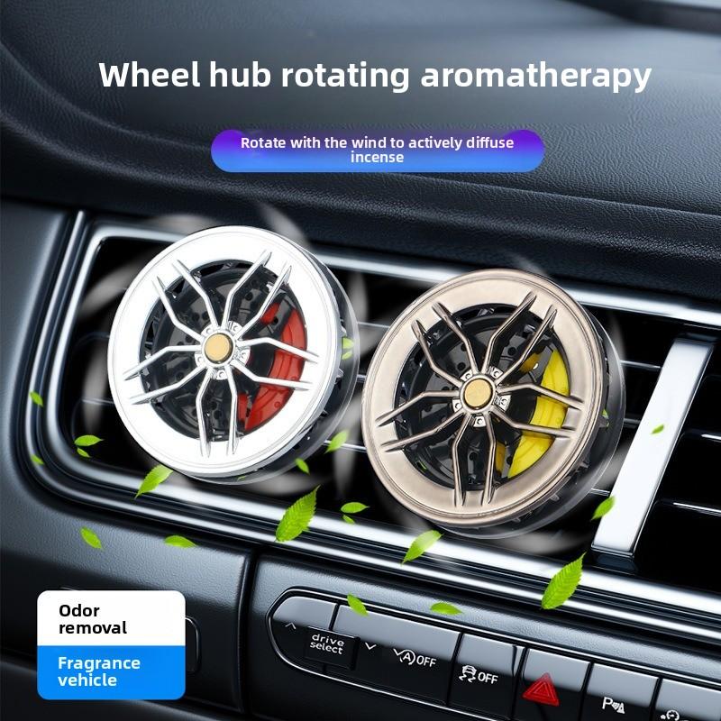 Rotatable Car Air Freshener Clip Auto Wheel Hub & Air Vent Fragrance Tire Fragrance Clips Decorative Car Accessories