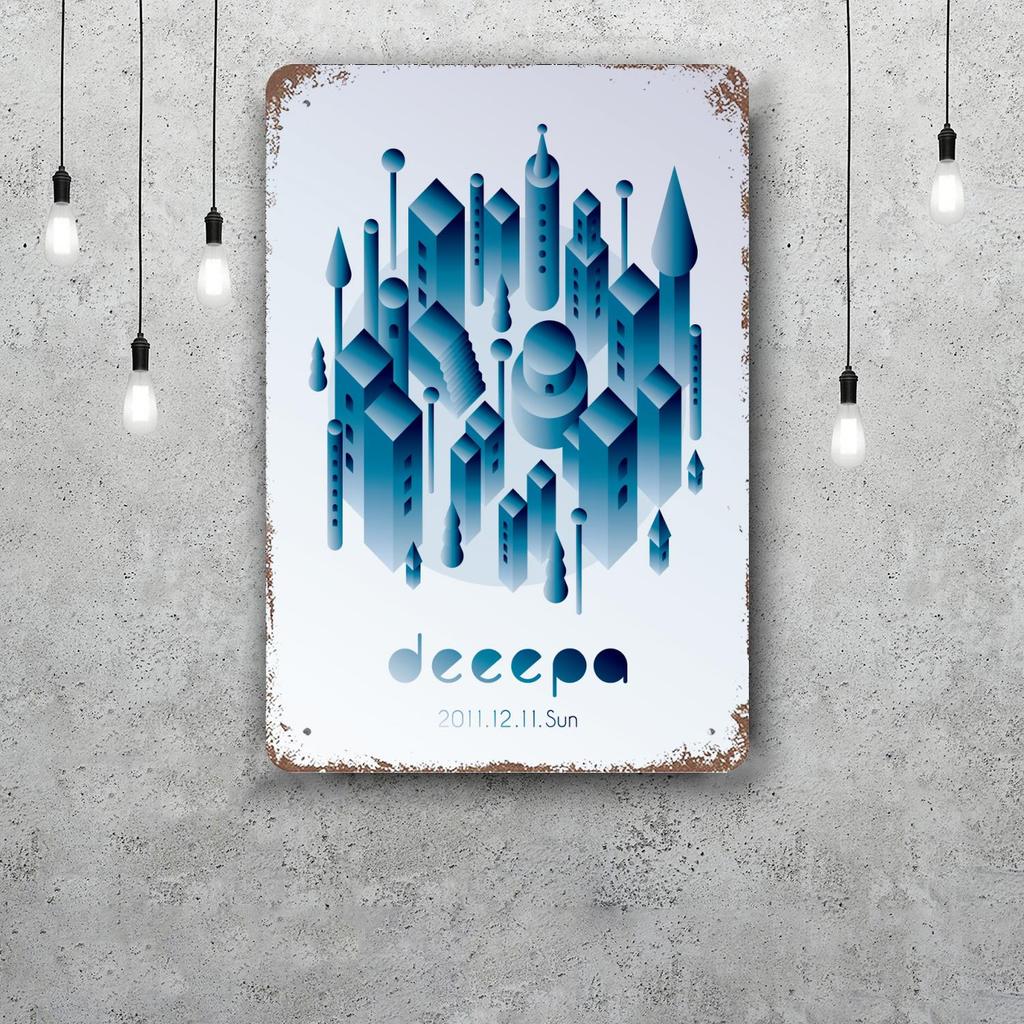city Retro Vintage Tin Sign Poster Decorative Plaque Metal Plate Wall Decor