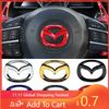 2025 Hot Car Steering Wheel Center Emblem Badge Accessories for Mazda 6 3 323 2 Axela Atenza Speed CX4 CX3 CX7 CX5 CX9 CX30 RX8