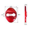 [JLMFC] Hiace Logo Included, Door Striker Cover, Door Lock Cover, Paste Type, Set of 4 (Red)