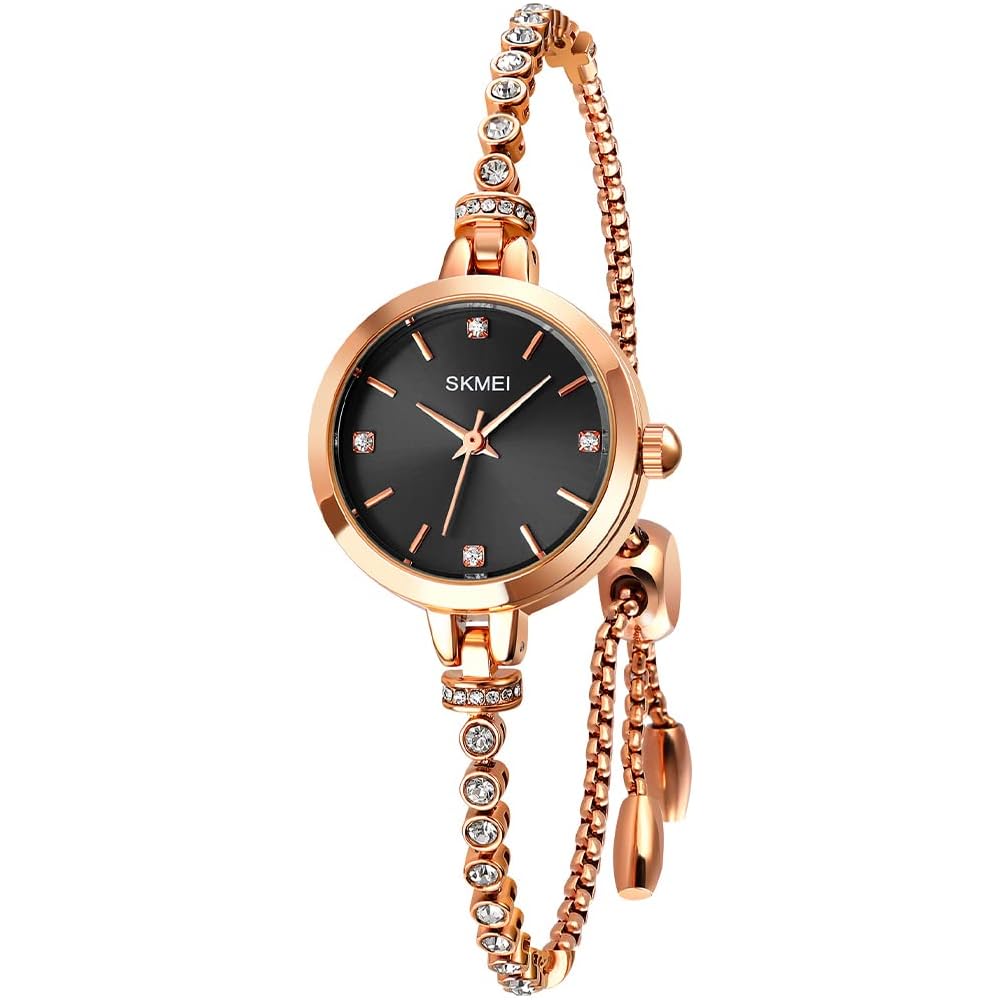 Elegant Women s Bracelet Watch Waterproof Gold Quartz Simple Casual Black