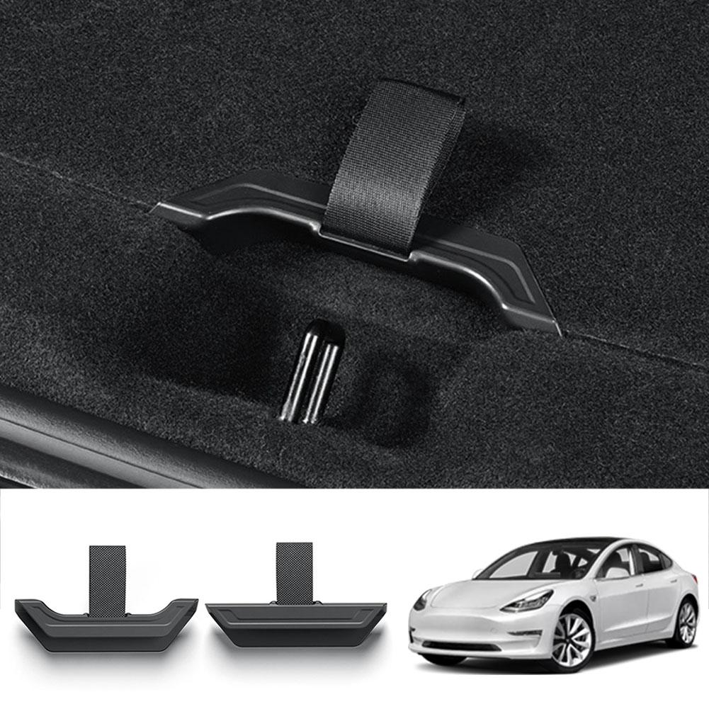 2xRear Trunk Rope Draw String for Tesla Model Y Juniper 2025 Open Tail Box Cover Handle Pull Straps Car Modification Accessories