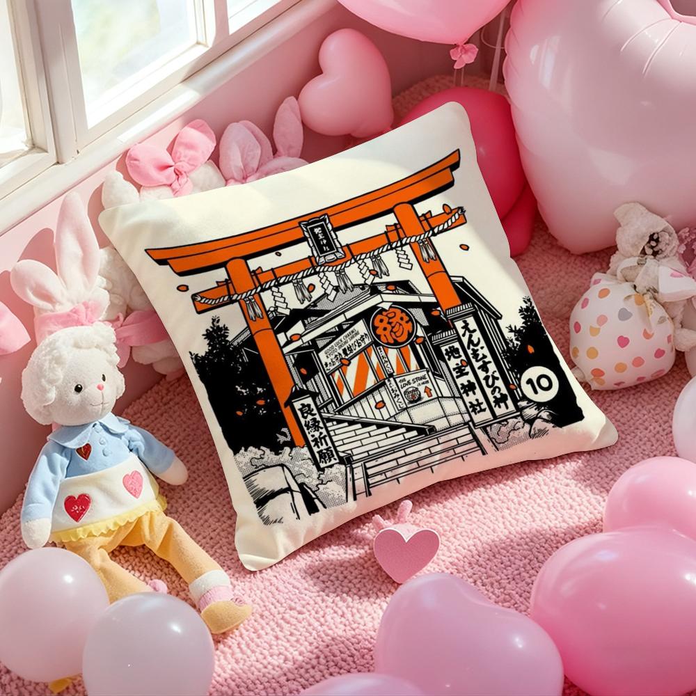 Takoyaki Japanese Food Cushion Cover Pattern Printed Pillowcase for Living Room Sofa Cushion Cover & Bedroom Decor