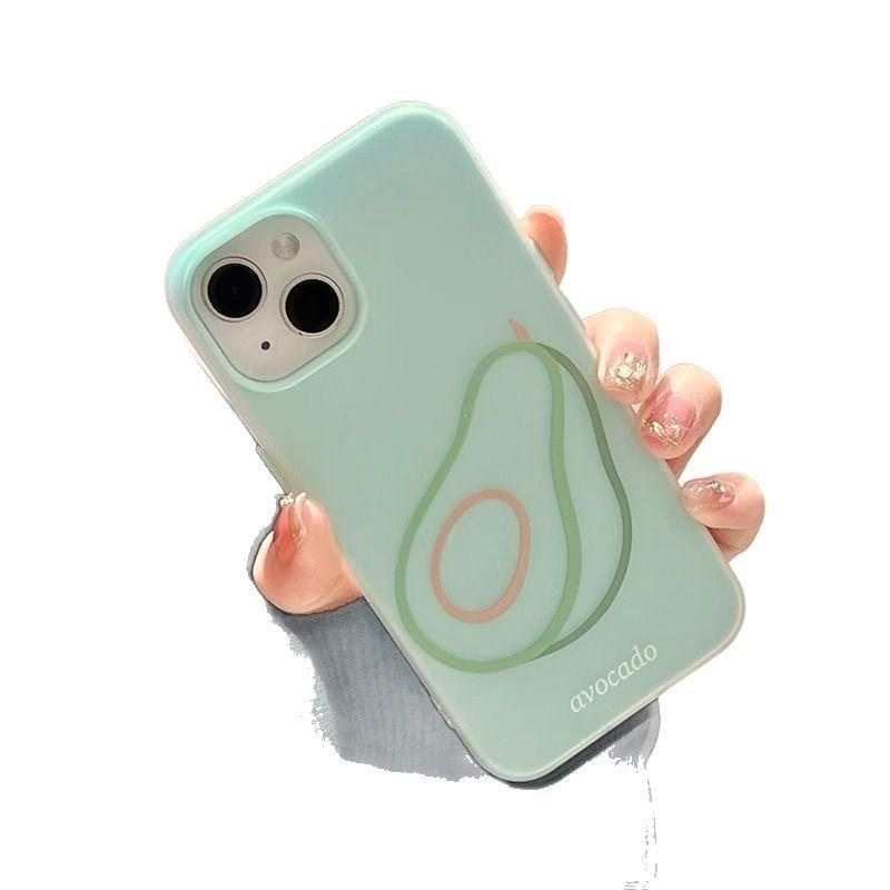 Simple lines and fruits are suitable for Apple 16/17promax mobile phone case iPhone14 skin matte 15 sets of Air.