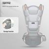 Foldable Baby Carrier Waist Stool: Dual-Use, Breathable & Portable, Front and Back Double Shoulder Baby Holder.