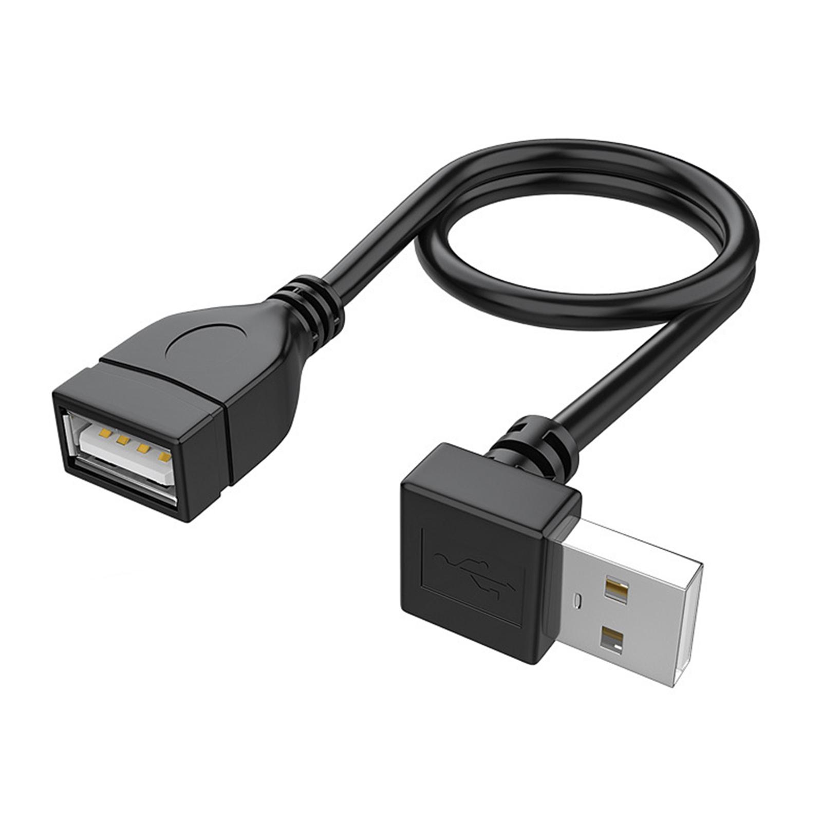 

Кабель USB A Male to Female Right/Left/Up and Down Подовжувач USB2.0 для легкого доступу Чорний