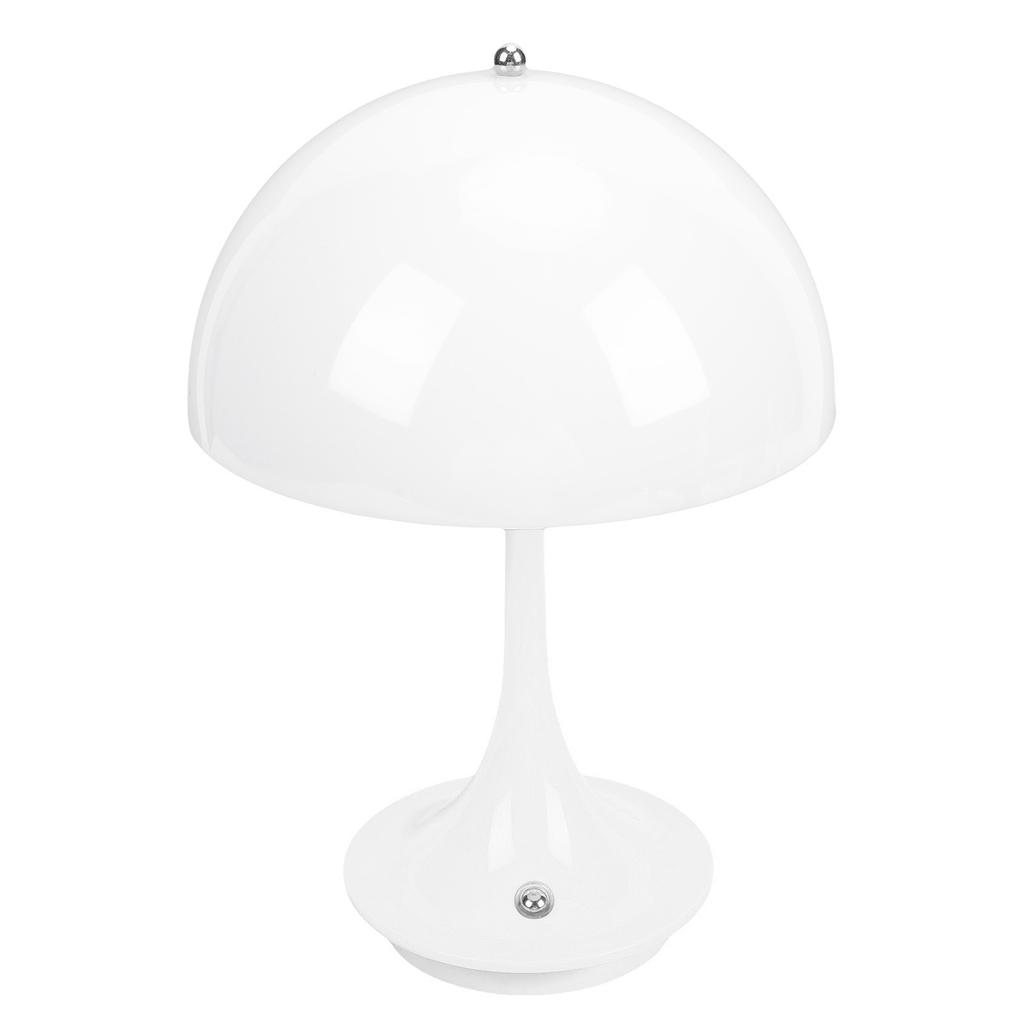 Mushroom Table Lamp 3 Color Temperatures Stepless Dimmable Touch Control Rechargeable Mid Century Modern Lamp for