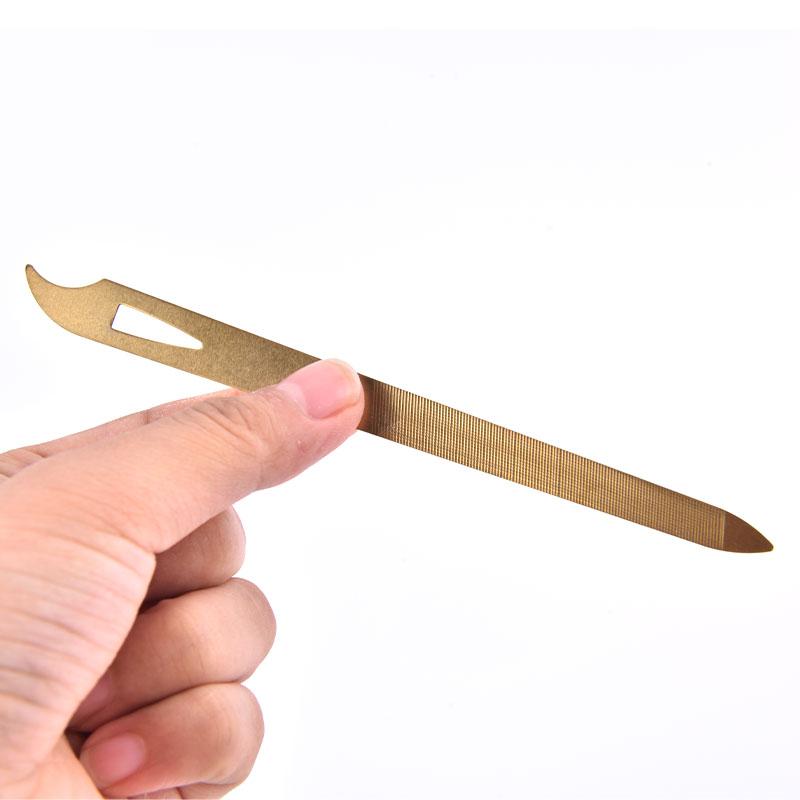 Stainless Steel Nail File Double Sides Thick Nails Pedicure Metal Nail File