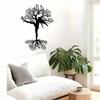 Metal Tree Wall Art Woman Sculpture 11.81 inch Indoor Outdoor Farmhouse Home Decor Living Room Office Patio Balcony Intricate Branch Design