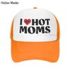 I Love Hot Moms Bucket Hat Unisex Adult I Heart Hot Moms Adjustable Baseball Cap Gift Hats Mesh Trucker Caps Unisex Womens