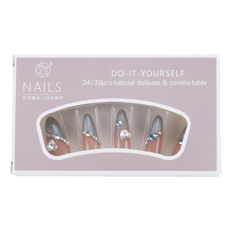 Noste nehty Advanced Kočičí oko Kamínky Francouzská Ručně dělaná Manikúra Nehtová fólie Spice Girl Čistá Touha Umělé nehty