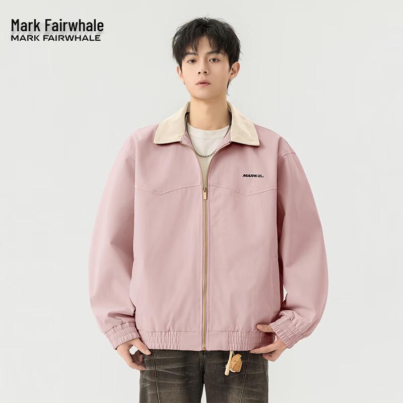Mark Fairwhale Men's 2025 Autumn Trendy Colorblock Lapel Jacket