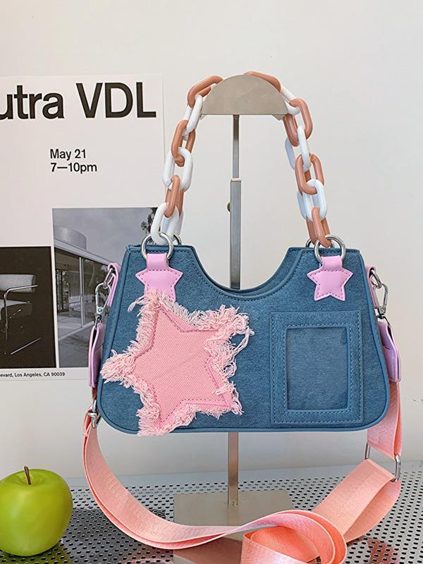 2024 Trendy Y2K Japanese Spicy Girl Denim Shoulder Crossbody Bag