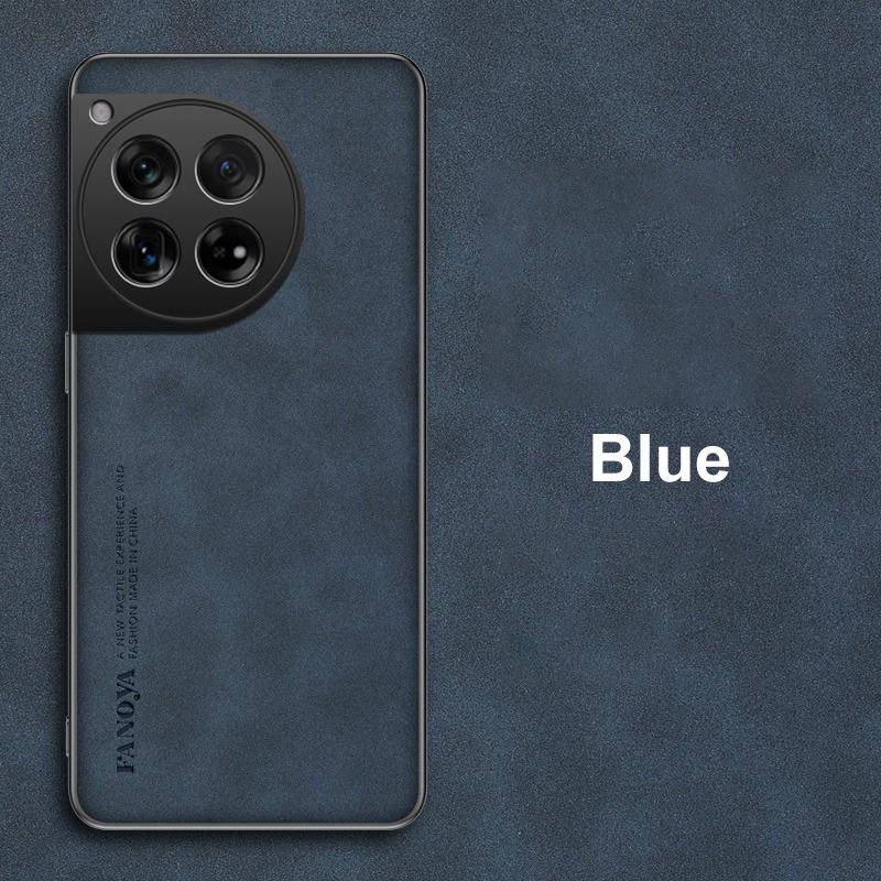 For OnePlus 12 12R Case Luxury PU Leather Phone Case For OnePlus Ace 3 5G OnePlus12 R Back Cover Matte Silicone Full Protection