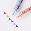 1-10 Pezzi Penne a Sfera Multicolore 0,5 mm 6 in 1, Penne a Sfera Retrattili 6 Colori per Ufficio Forniture Scolastiche Regalo per Studenti