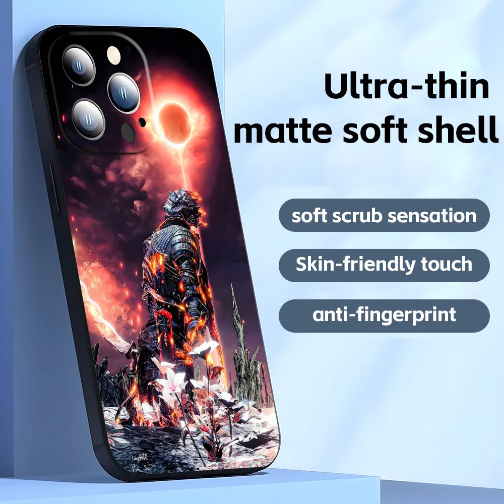 Classic game DARK SOULS Phone Case For iPhone17 16 16e 15 14 13 12 11 Plus Mini Pro Max Soft black Shockproof Cover