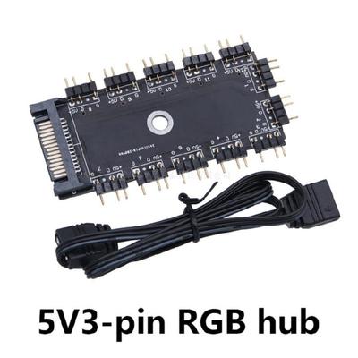 Mehrport 5V 3pin ARGB LED Hub für einheitliche Beleuchtungssteuerung in Gaming-PC-Eigenbauten Einfache Installation ARGB Hub