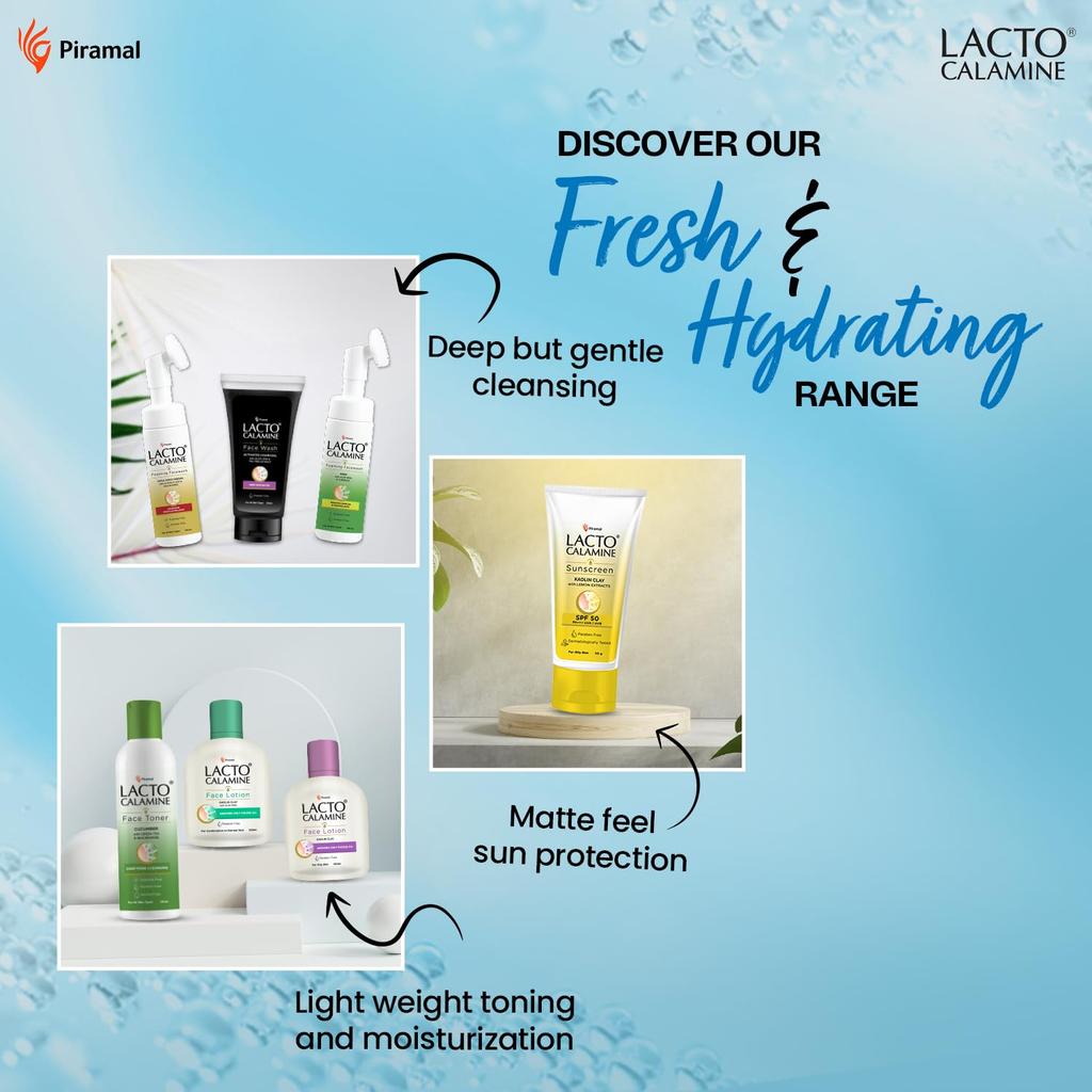 Lacto Calamine Super Light Face Moisturizer 150g Pack for Oily Skin Hydration & Smooth Glow