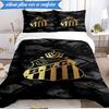 3PCS Fc Crest Design Printed Soft Bedding Set,Including 1pc Duvet Cover And 2pcs Pillowcases Perfect for Bedroom, Dormitory, Fan gift