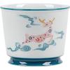 Guanlan Ceramic Auspicious Clouds Large Master Cup - Plum Blossom Deer Kung Fu Tea Tasting Set