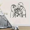 Vintage Black White Iron Wall Art Minimalist Couple Dog Silhouette Durable Metal Decor Romantic Bedroom Gift Pet Lovers