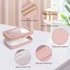2 Pcs/Set Clear Cosmetic Bag Zipper Closure Waterproof Large Capacity Portable Lightweight Lipstick