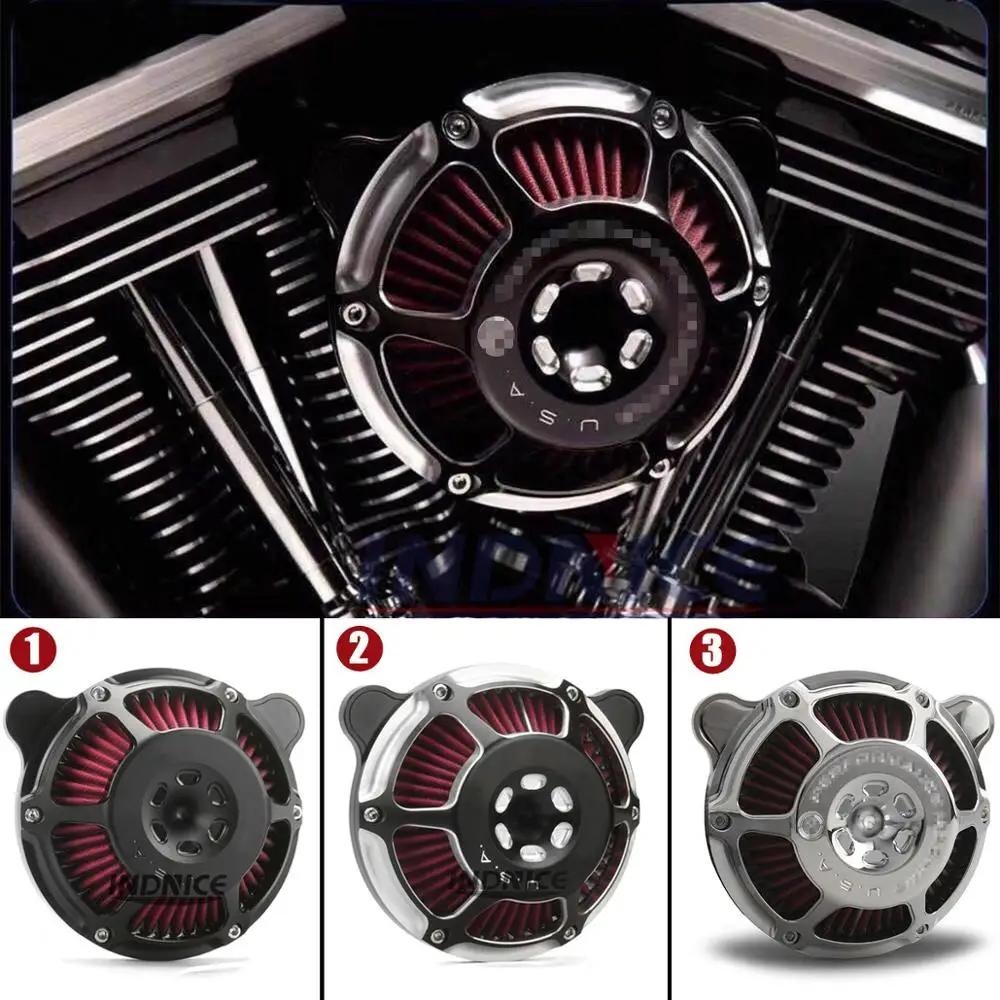 For Harley Dyna Air Cleaner Kit Air Intake Filter 1997-2017 Fat Street Bob 1997-2015 Softail 97-07 Touring