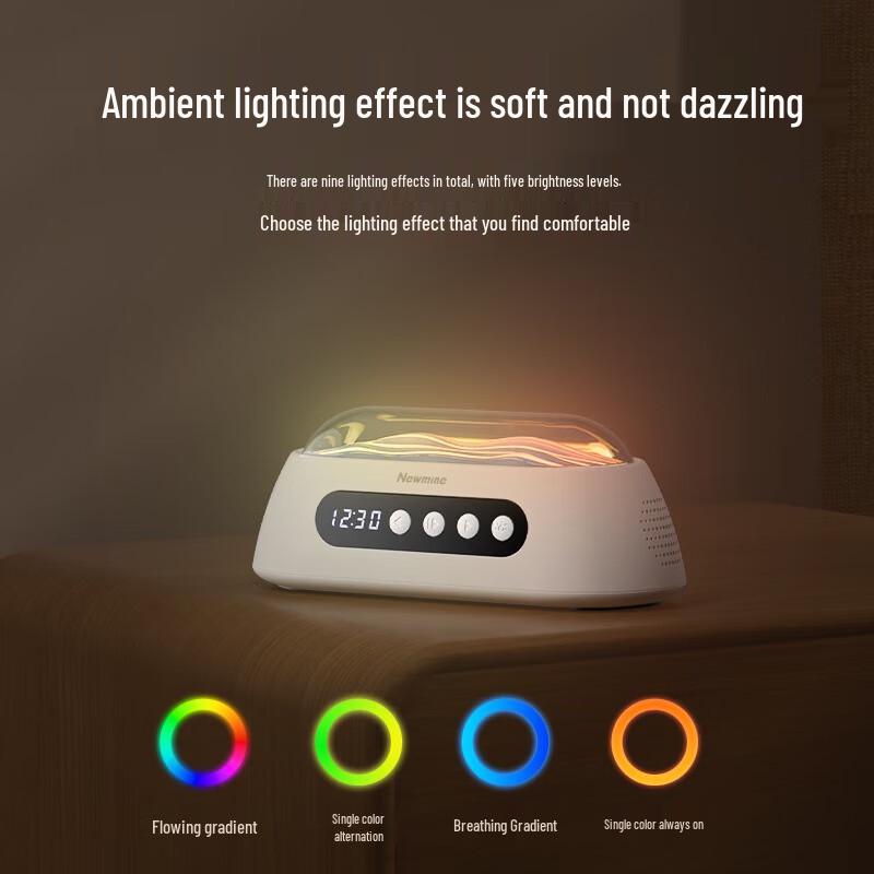 Newman Wireless Bluetooth White Noise Speaker with Clock & Alarm