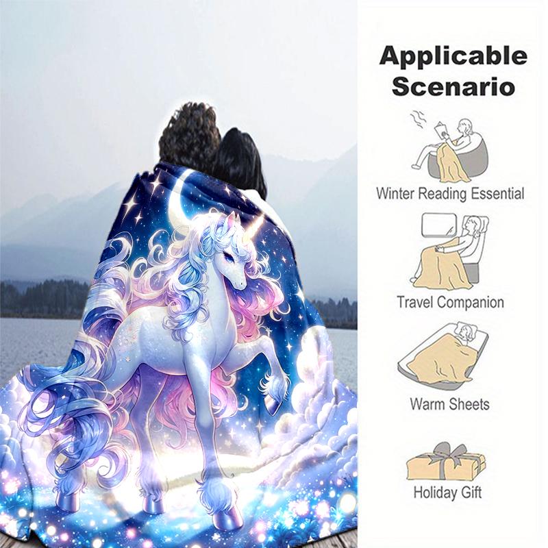 1PC Dream Unicorn blanket, al season lightweigh Poster blanket home office outdoor nap multifunc Poster blanketional blanket