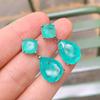 2021 Trend 925 Sterling Silver Paraiba Tourmaline Emerald Gemstone Big Drop Earrings for Women Cocktail Party Fine Jewelry Giift