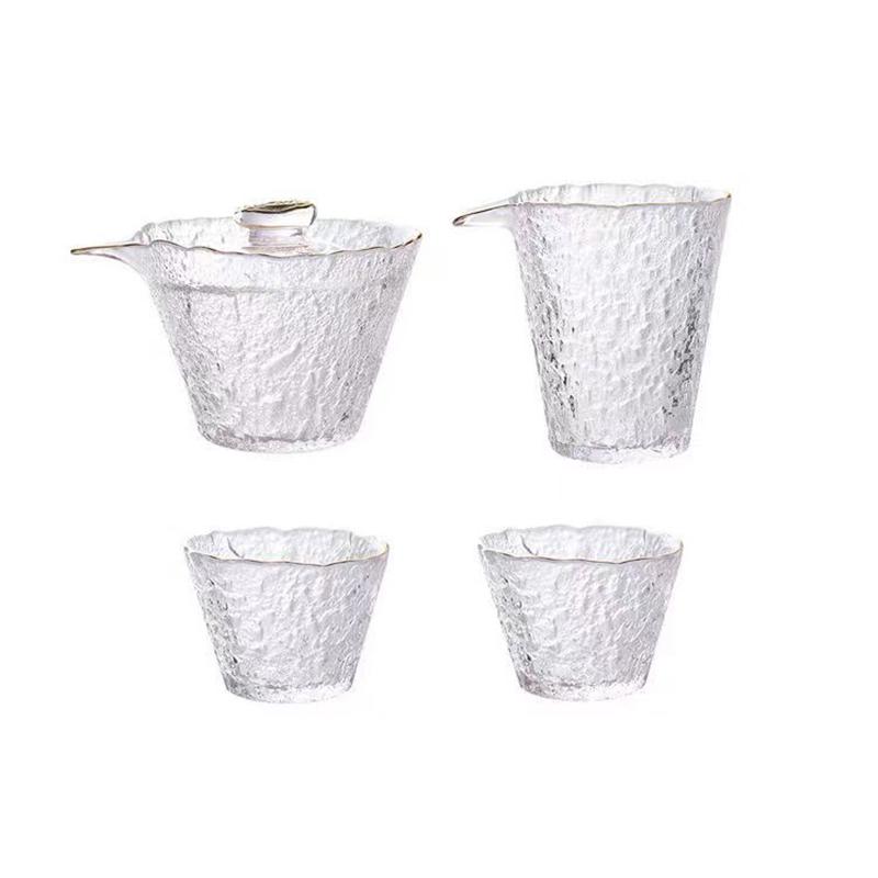 Vysoce kvalitní kladivový skleněný čajový set, japonská konvice, čínský kung-fu čajový obřad, hrnky na kávu, skleněný hrnek, gaiwan čajové nádobí