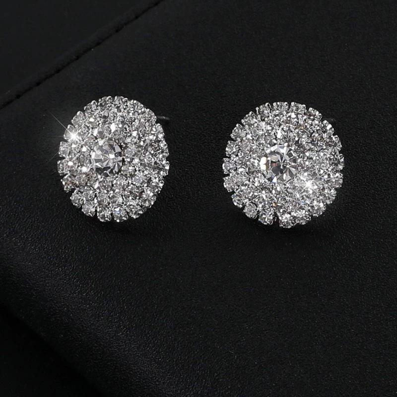 stud earrings, necklace, banquet dress accessories, bridal three-piece set, earrings, collar, open bracelet set.