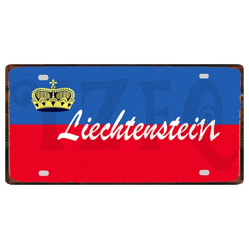 YZFQCuba Jemen Haiti Bahamas Uruguay Nationalflagga Metall Vintage Resesouvenir Väggbutik Hem Konstdekor 30X15CM DC-1416B