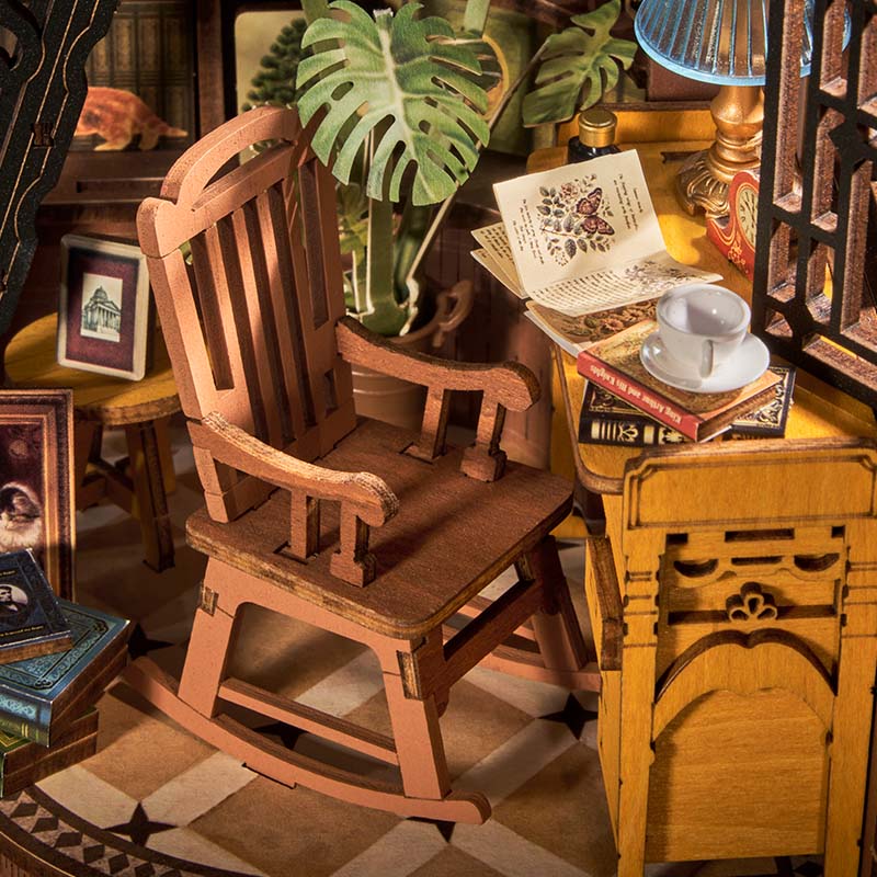 ROBOTIME Rolife 3D puzzle Silent Corner Study DIY Book Nook TGE02