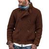 2026 New Oversized Sweater Men's Solid Color Button-up Jacket