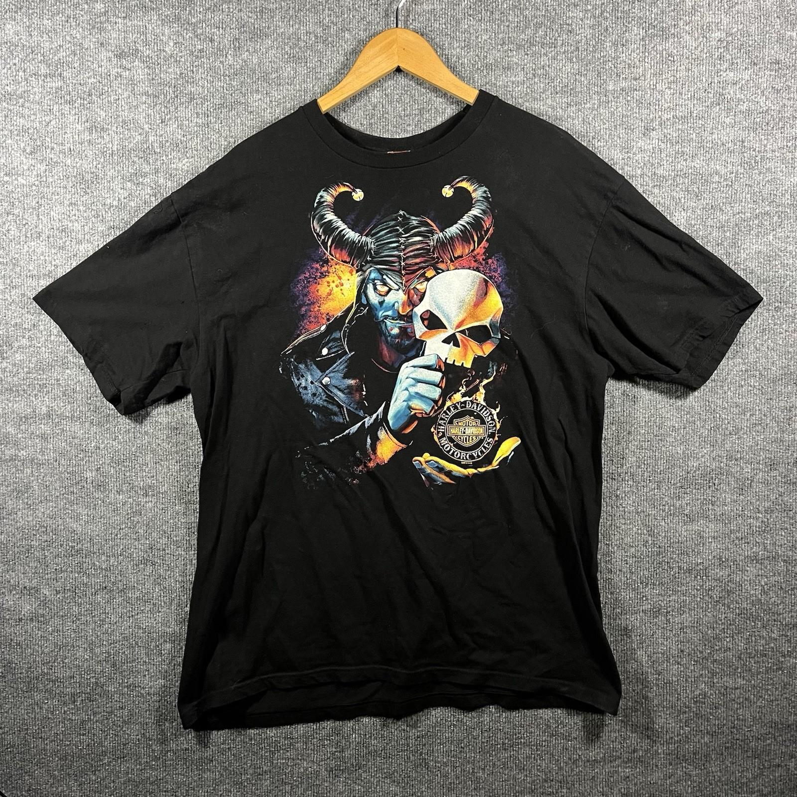 Vintage Harley Davidson Shirt XL Joker Jester Horror Clown Flames Y2K California Unisex T-Shirt XXL