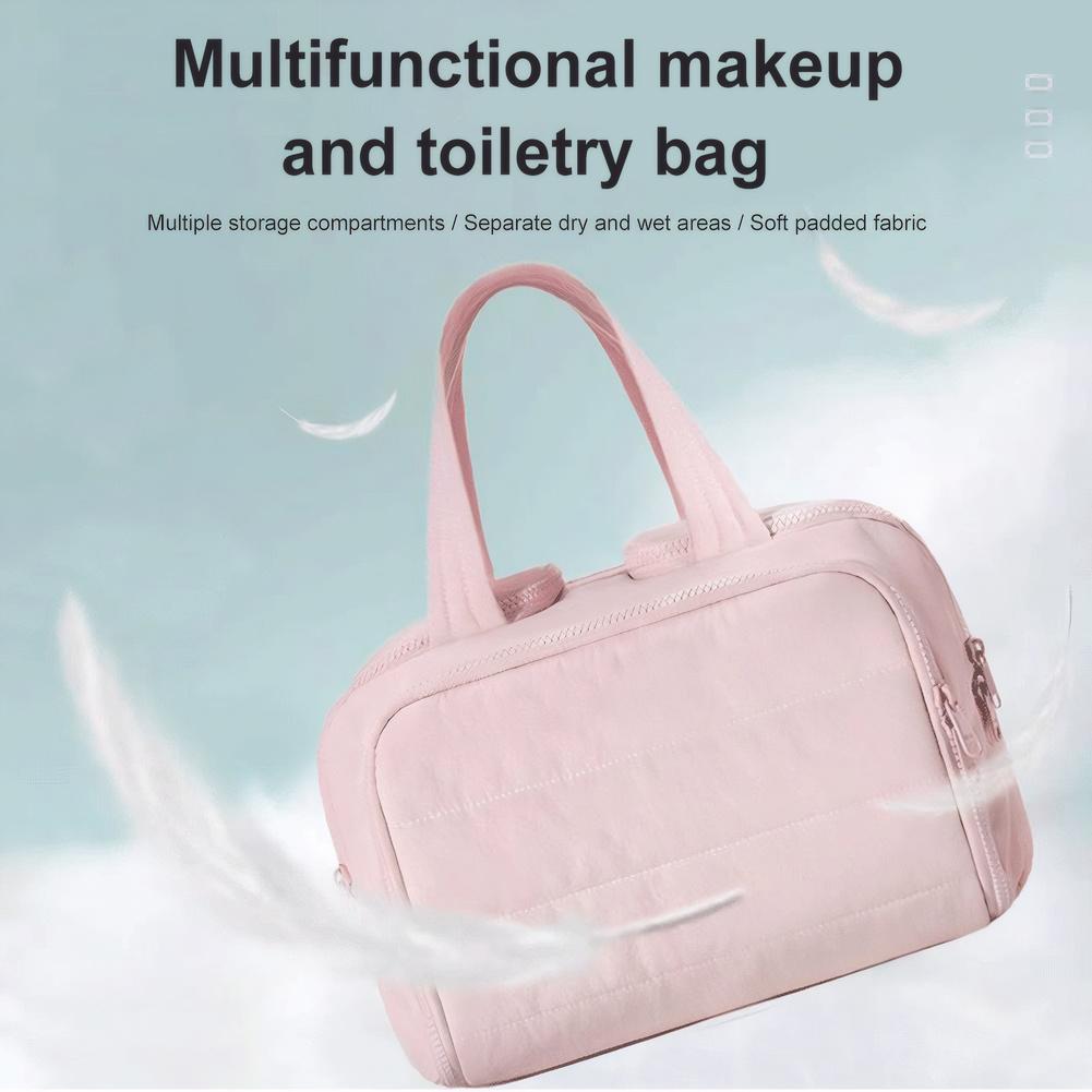 Cosmetic Bags with Large Opening Waterproof Portable Pouch Travel Toiletry Bag for Women Accessories Essentials Toiletries