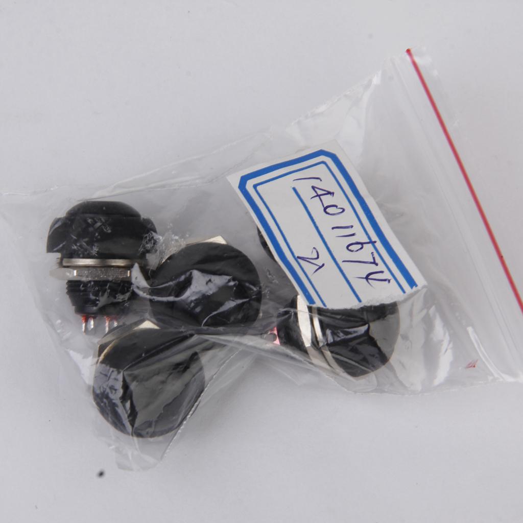 5pcs Momentary OFF-(ON) Push Button Horn Switch For Boat/Car Waterproof BLK
