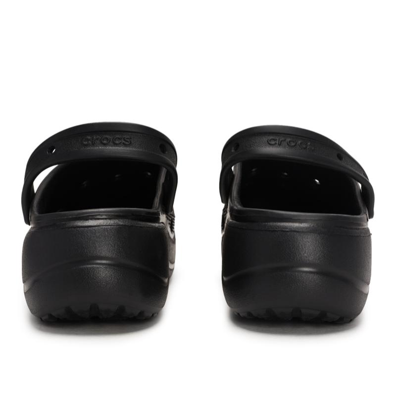 Crocs Baya Platform Clog 811 Peanuts Full Road Special Shoe Box Hand Painted Flower Hole Shoes Women's Black