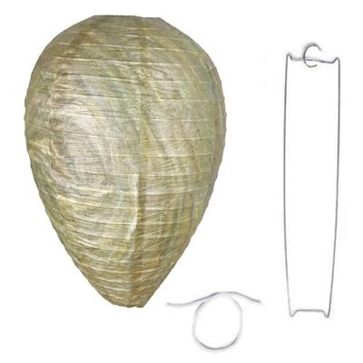 Wespennest Decoy Hangende Bijenafschrikmiddel Papieren Lantaarn 22*28CM Drive Bijenkorf Swirl Doek Milieuvriendelijk Roestvrij Staal Huis Tuin