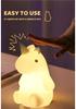 Unicorn USB Rechargeable Seven-Color Silicone Night Light for Kids