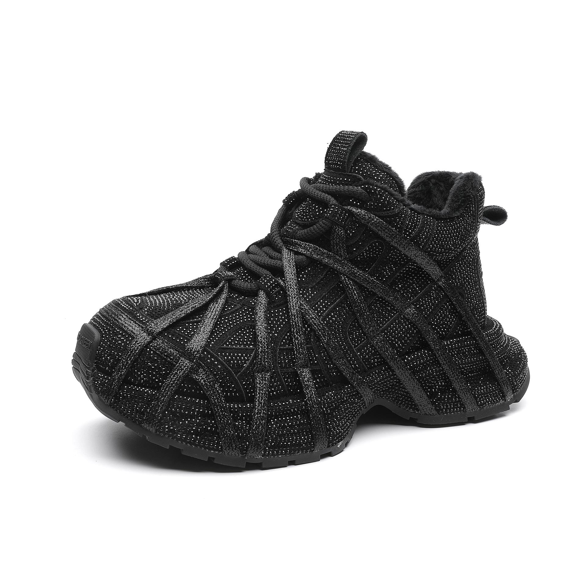 Gypsy stars thick-soled heightening suction film-soled dad shoes women s new autumn versatile sports and leisure cotton shoes 35