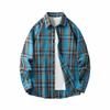 Autumn Fashion Simple Contrasting Color Men's Plaid Shirt, Korean Version of Trendy Casual Men's Long-sleeved Shirt