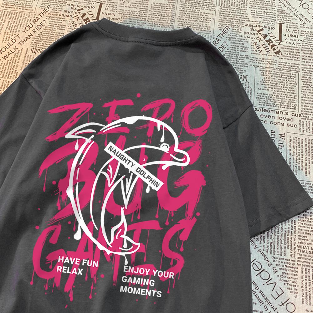 Habe Fun Relax Zero Bug Games Men Women T-Shirt Crewneck Loose T Shirts Summer Fashion Cotton Tee Clothes Couple Casual Tees