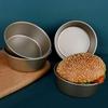Hamburger Bun Molds Carbon Steel Material Mini Cake Tins Baking Tools for Breads