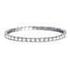 Women's Silver Titanium Bracelet, Hypoallergenic, Bling Bracelet with Zirconia Chain, Tennis Bracelet for New Year's, Sparkling, Accessory