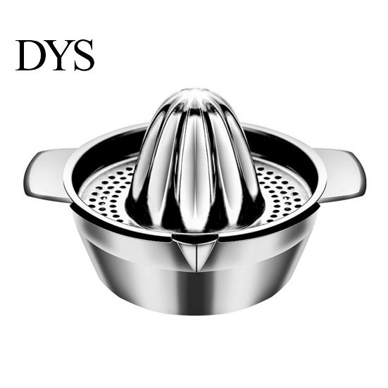 Stainless Steel Orange Juicer Manual for Citrus Lemon Portable Squeezer Handheld Easy-to-clean Press with Strainer 2 Pour Spouts Home Traveling
