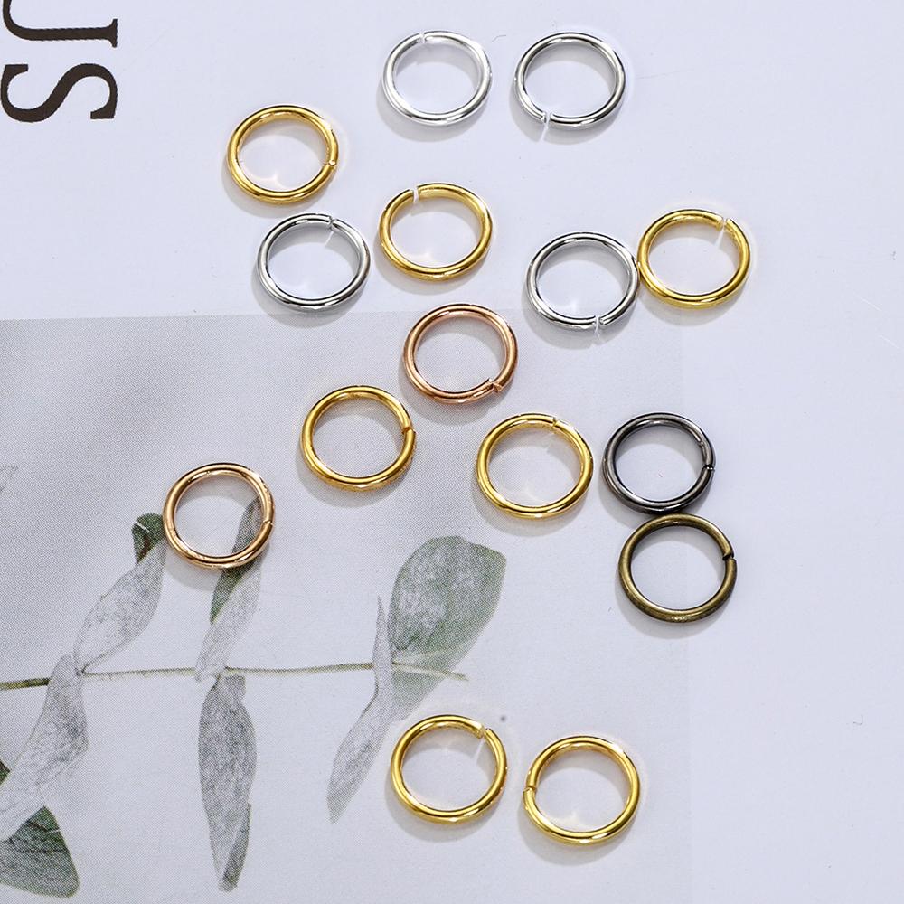 200pcs Open Circle Jump Rings Split Rings Pendant Connectors for Necklace Bracelet Jewelry Making DIY Accessories Wholesale